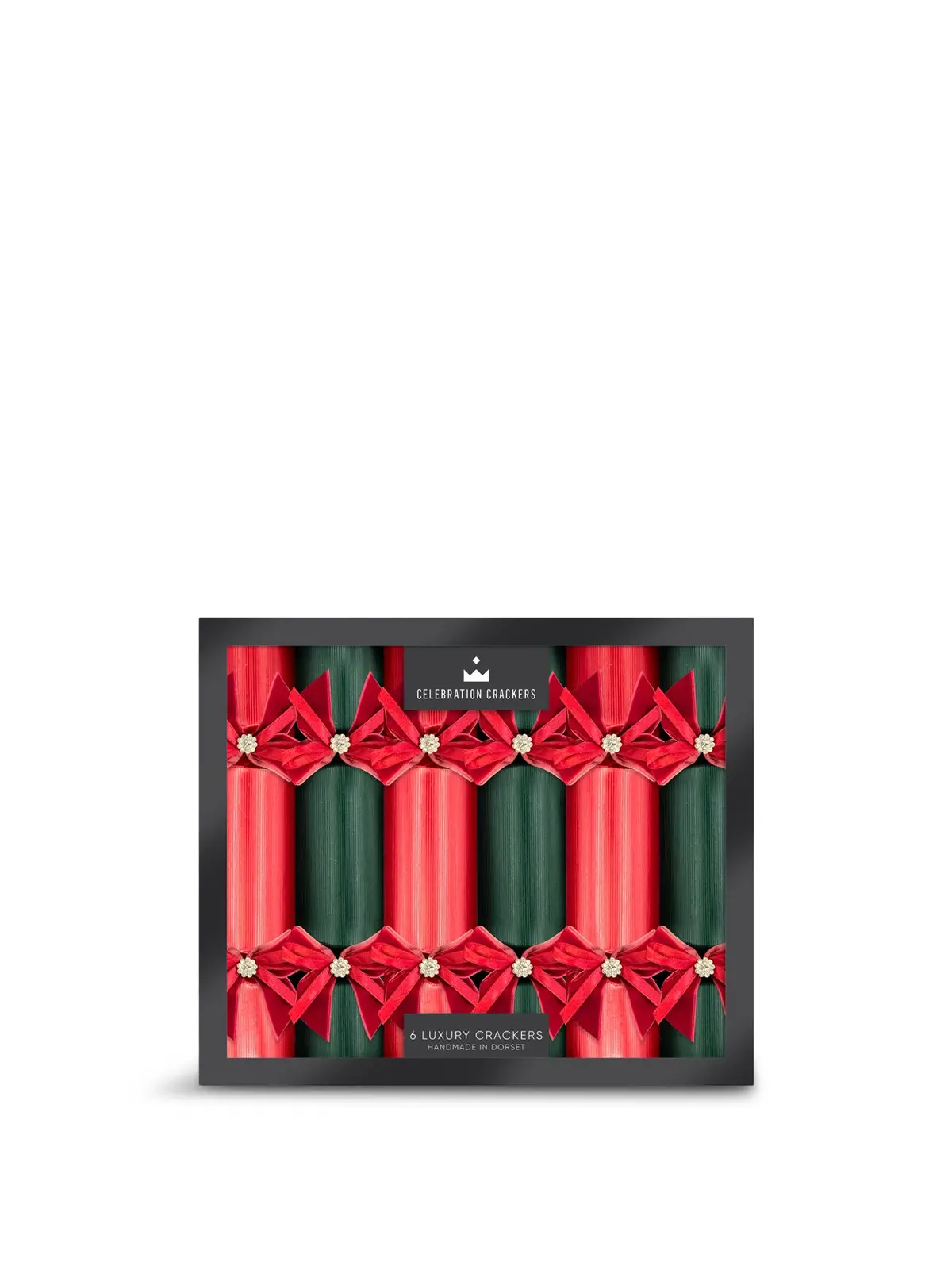 Traditional Tidings Red Pack Of 6 Christmas Crackers 1
