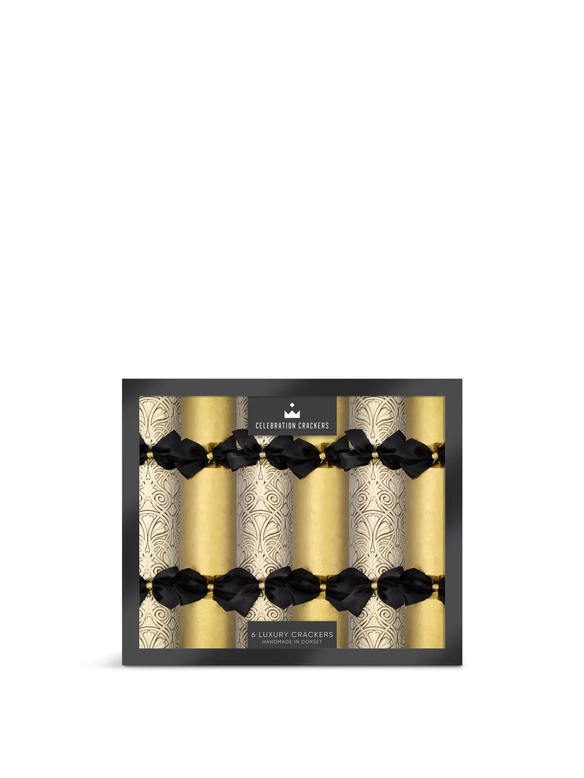 Elegant Effervescence Gold Pack Of 6 Christmas Crackers 1