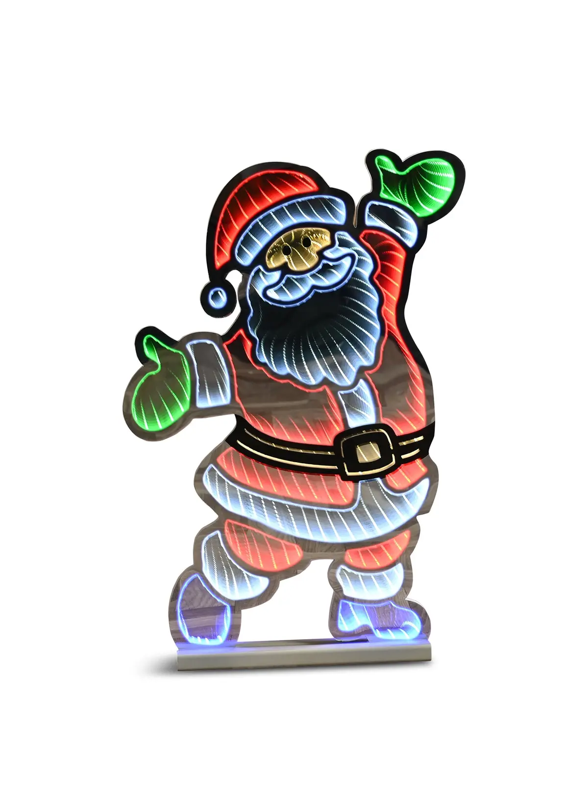 Santa Led Sign On Wooden Base 60Cm 1