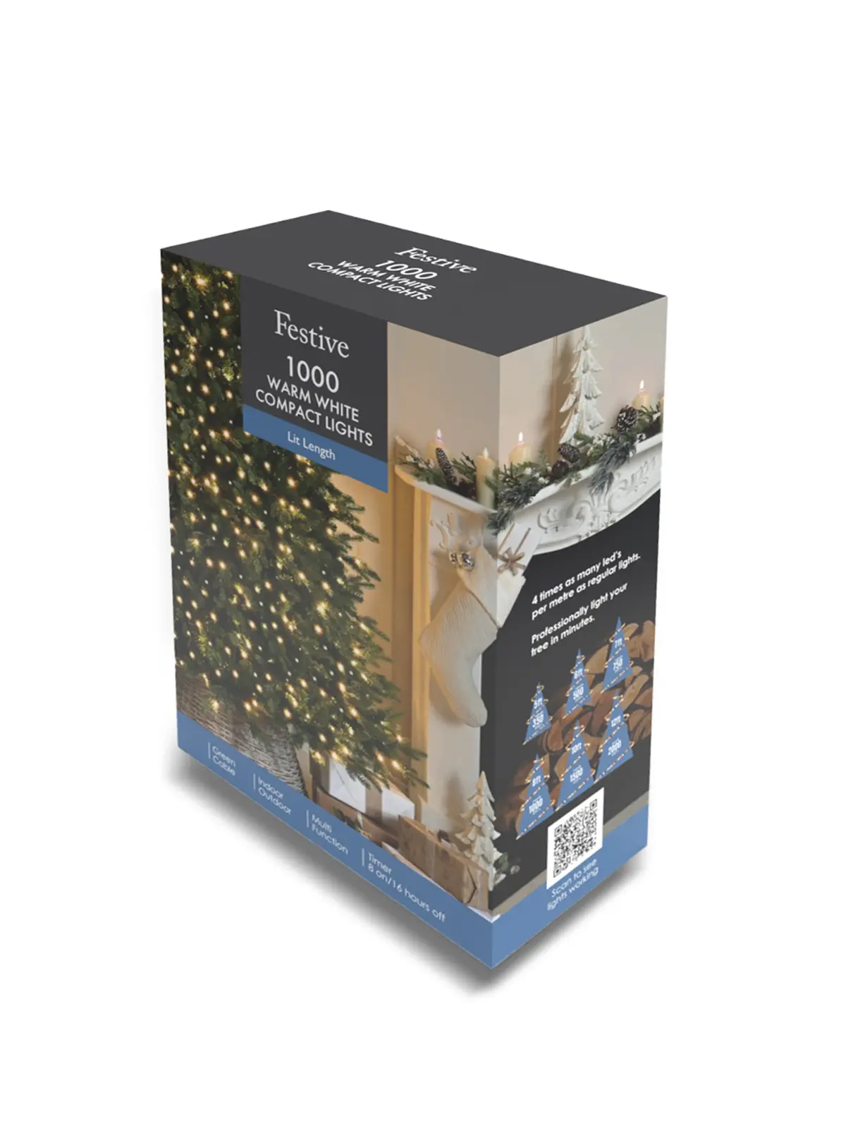 Christmas Compact Lights 1000 Warm White 1