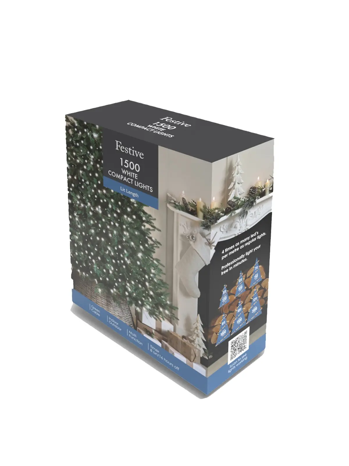 Christmas Compact Lights 1500 Cool White 1