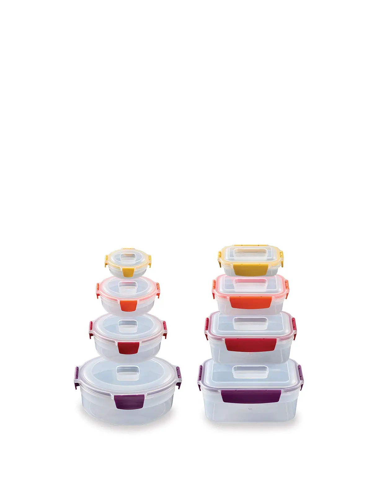 Nest Lock Round & Rectangular 8Piece Multi Sets 1