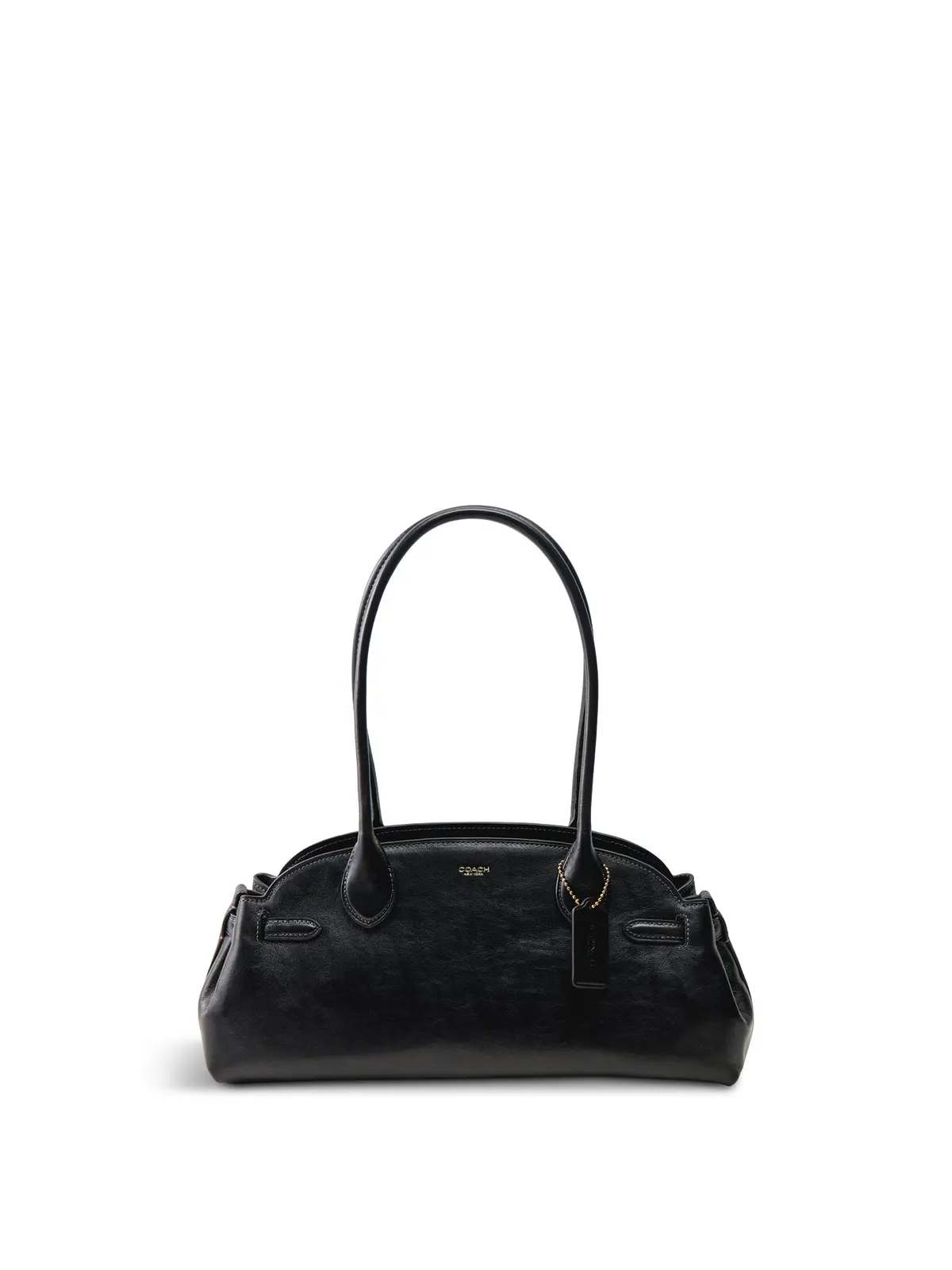Glazed Leather Empire Carryall 34 Black 1