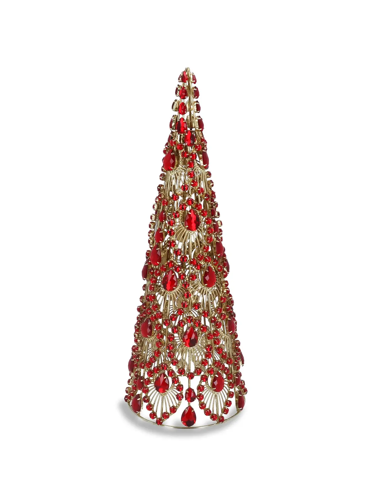 Red Jewel Wire Tree Ornament 1