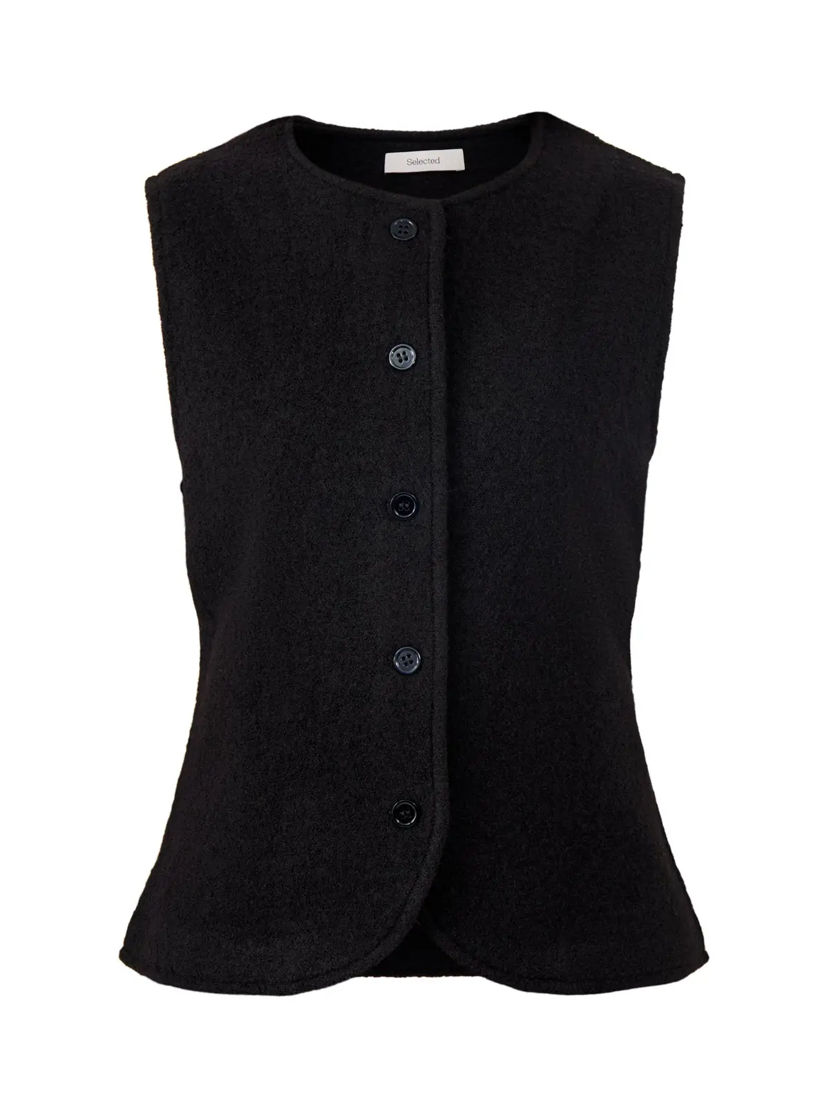 Darla Knit Button Vest Black 1