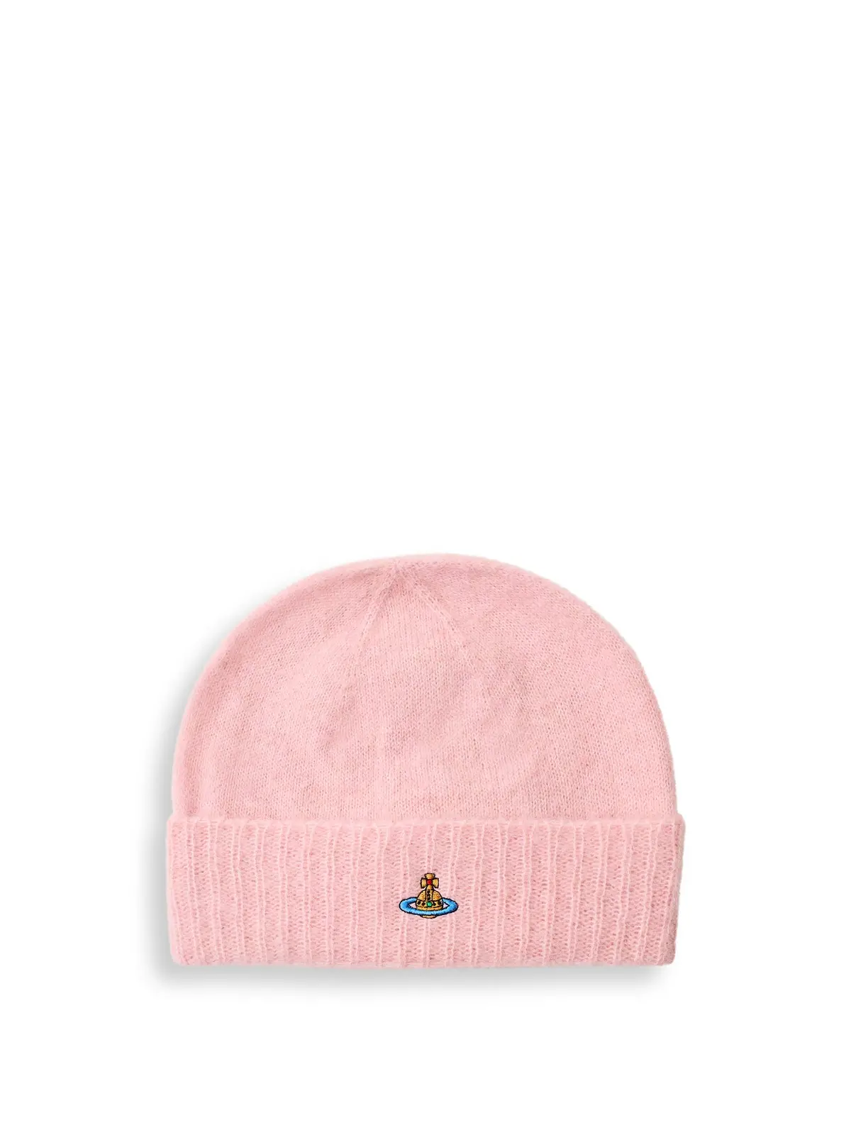 Fluffy Mohair Mix Beanie In Pink 1