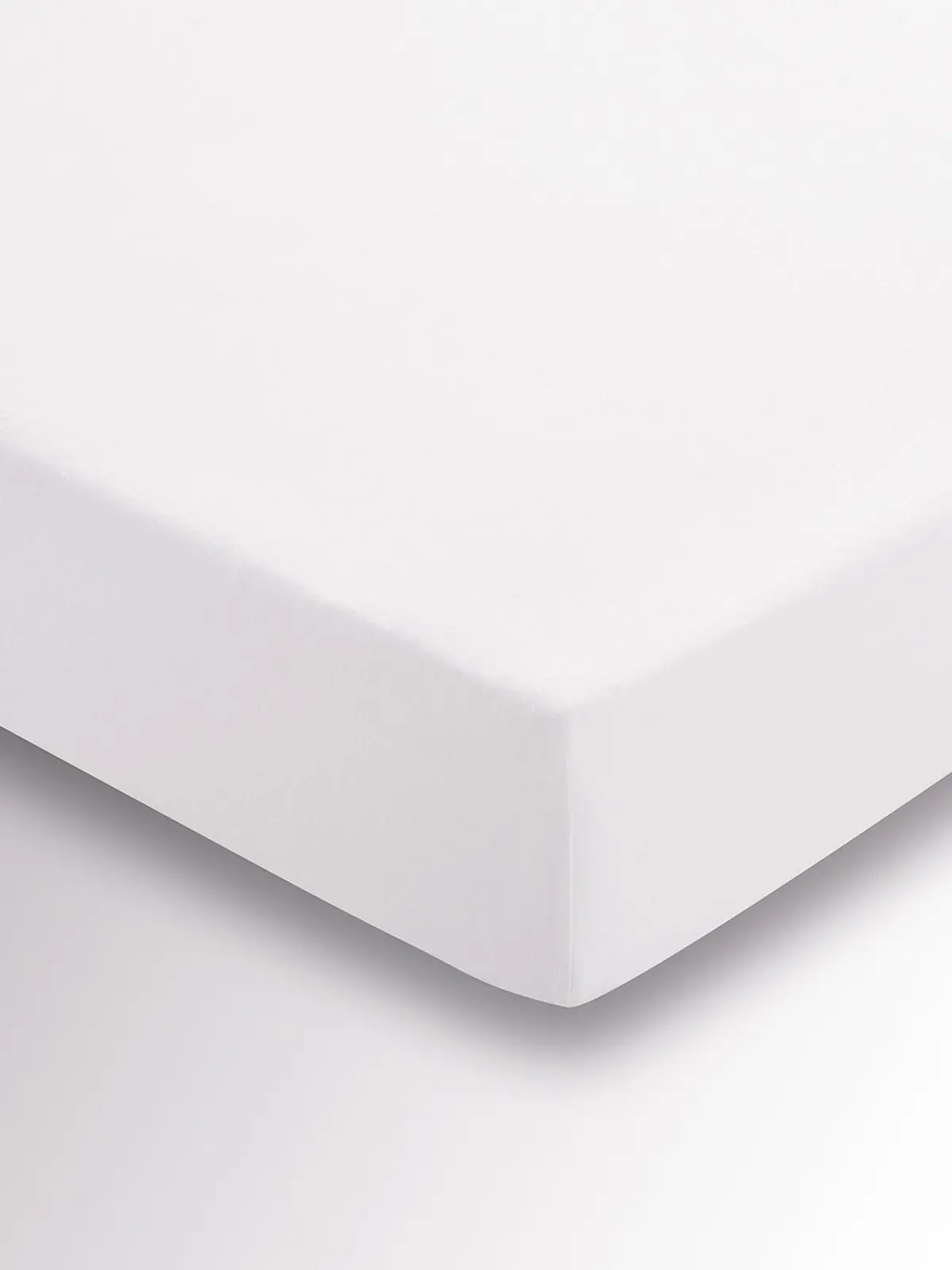 White Brushed Cotton Fitted Sheet Double 1