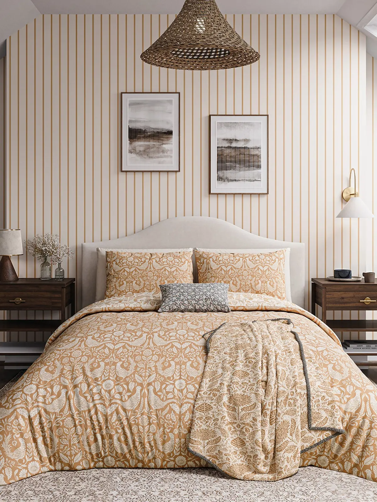 Copper Pheasants Cover Set King 1
