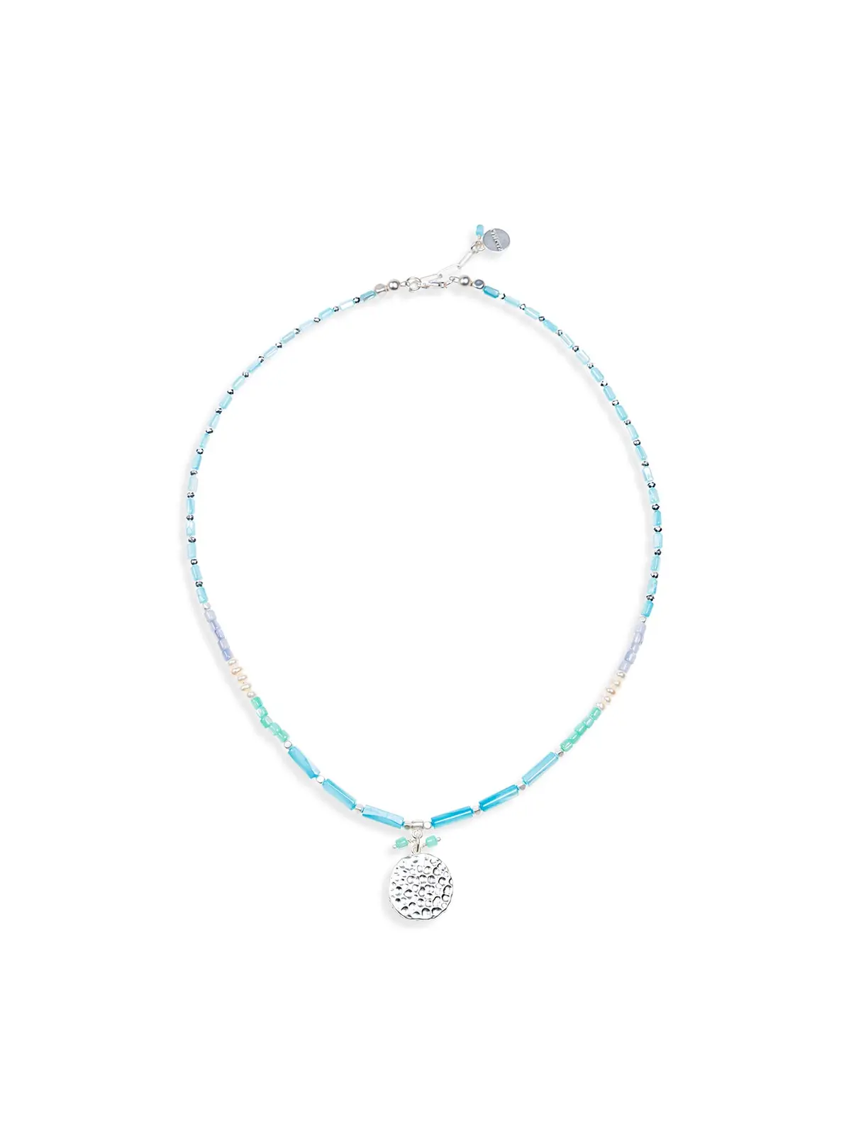 Sol White Disc Necklace 1