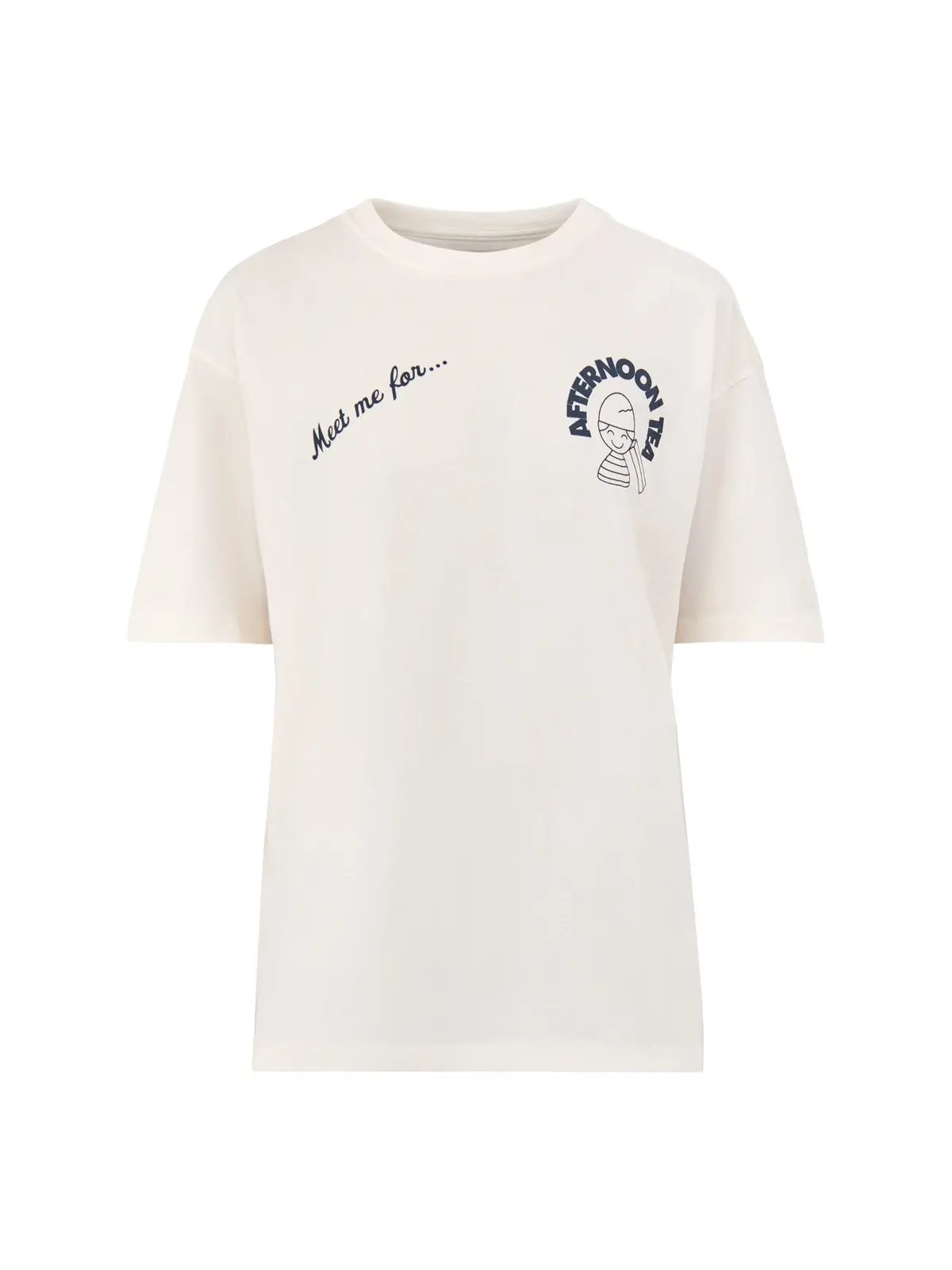 Afternoon Tea Boyfriend T-Shirt White 1