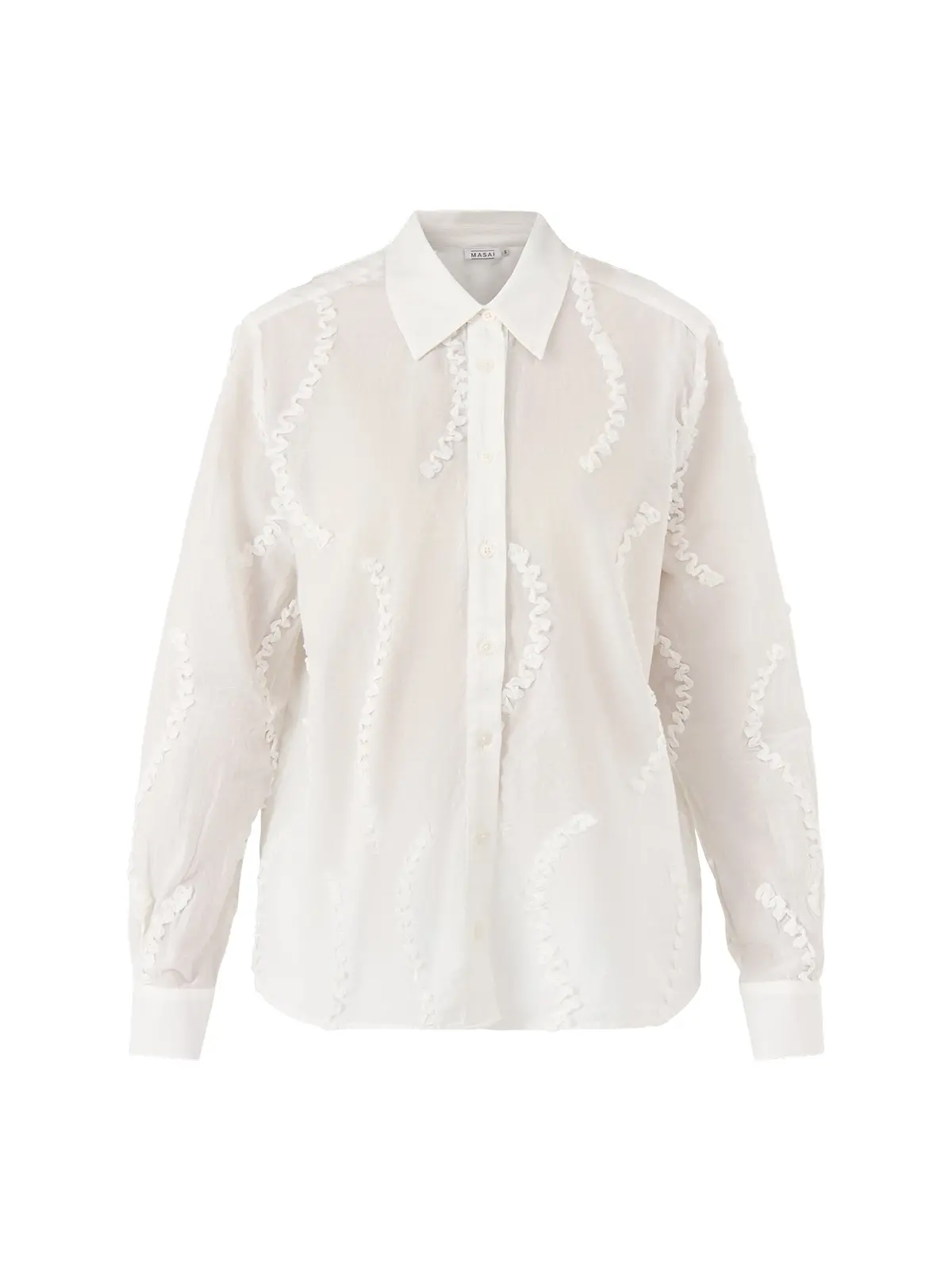 Maimma Embroidery Long Sleeve Shirt Jet Stream 1