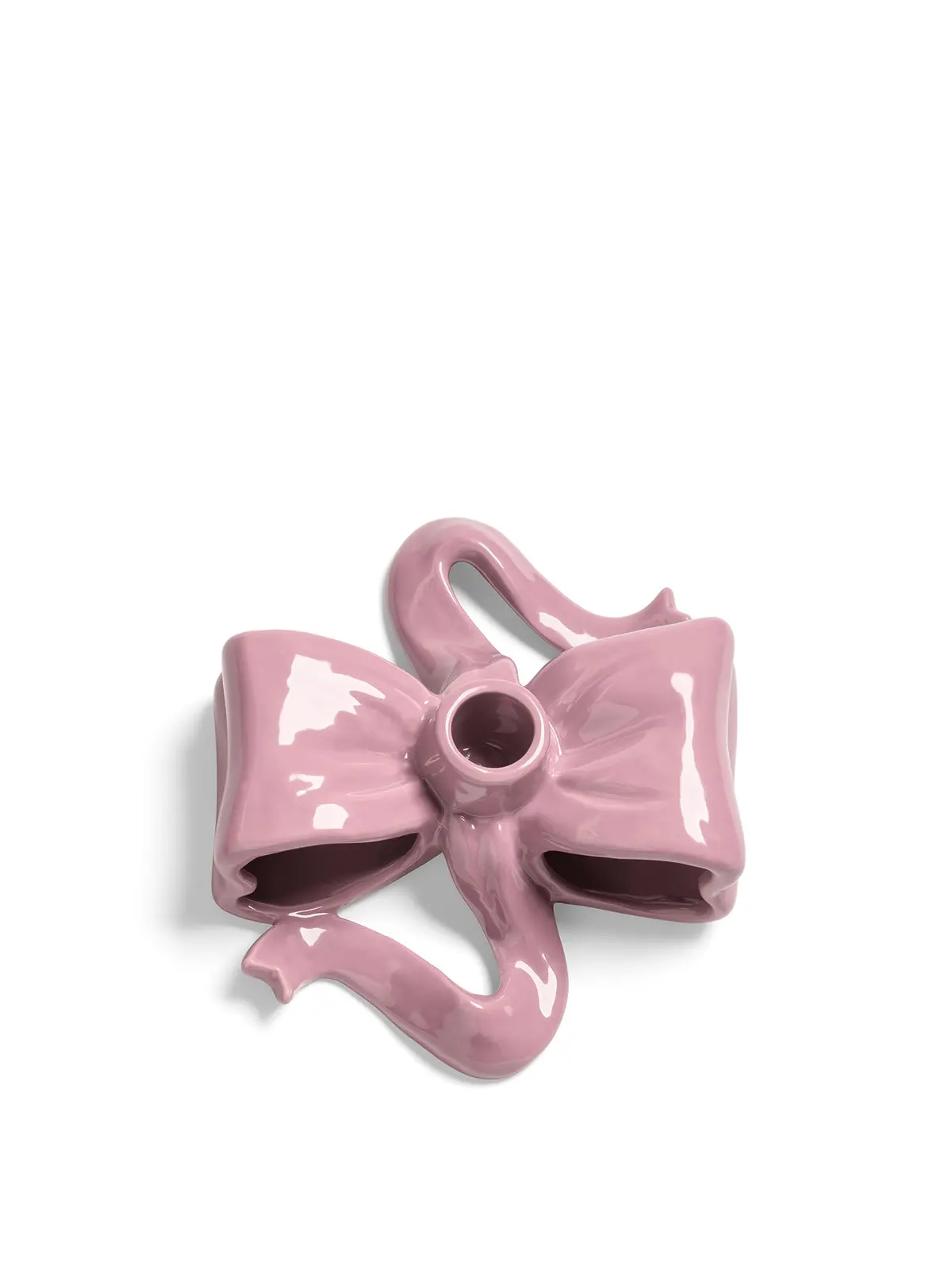 Candle Holder Ribbon Pink 1