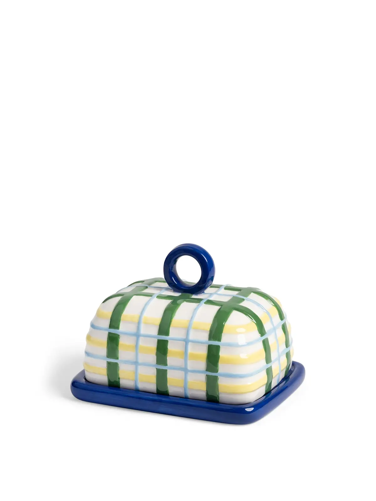 Butter Dish Plaid Print 1