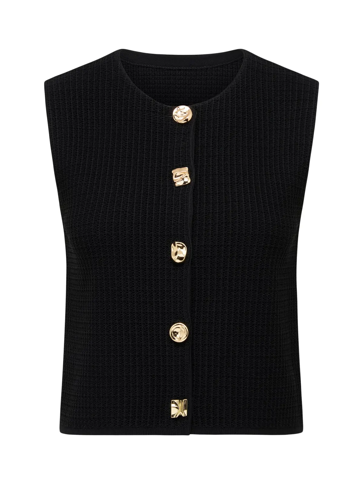 Elyse Knitted Tank Top Black 1