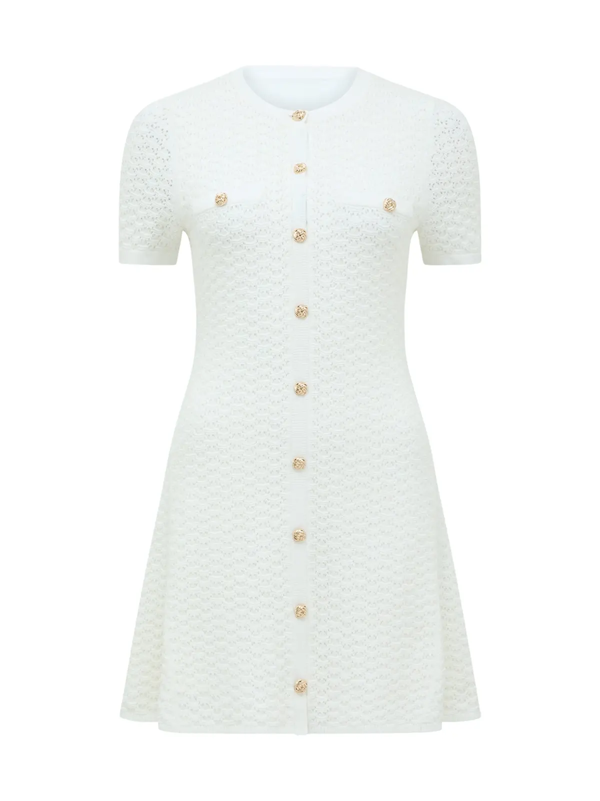 Rosa Stitch Interest Knitted Mini Dress 1