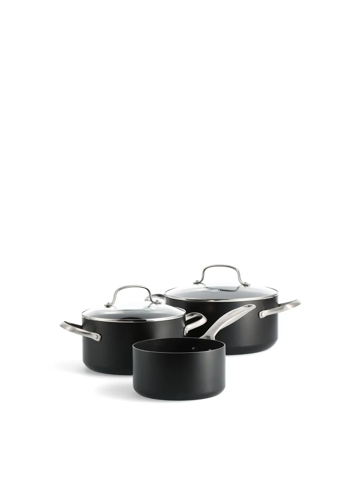 Copenhagen 3 Piece Saucepan Set 16.5Cm 24.5Cm 1