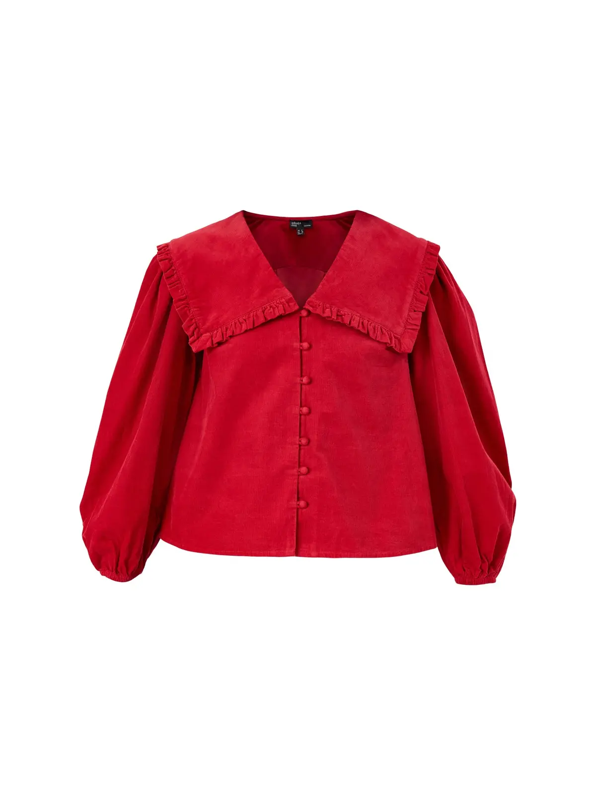 Cord Blouse Red 1