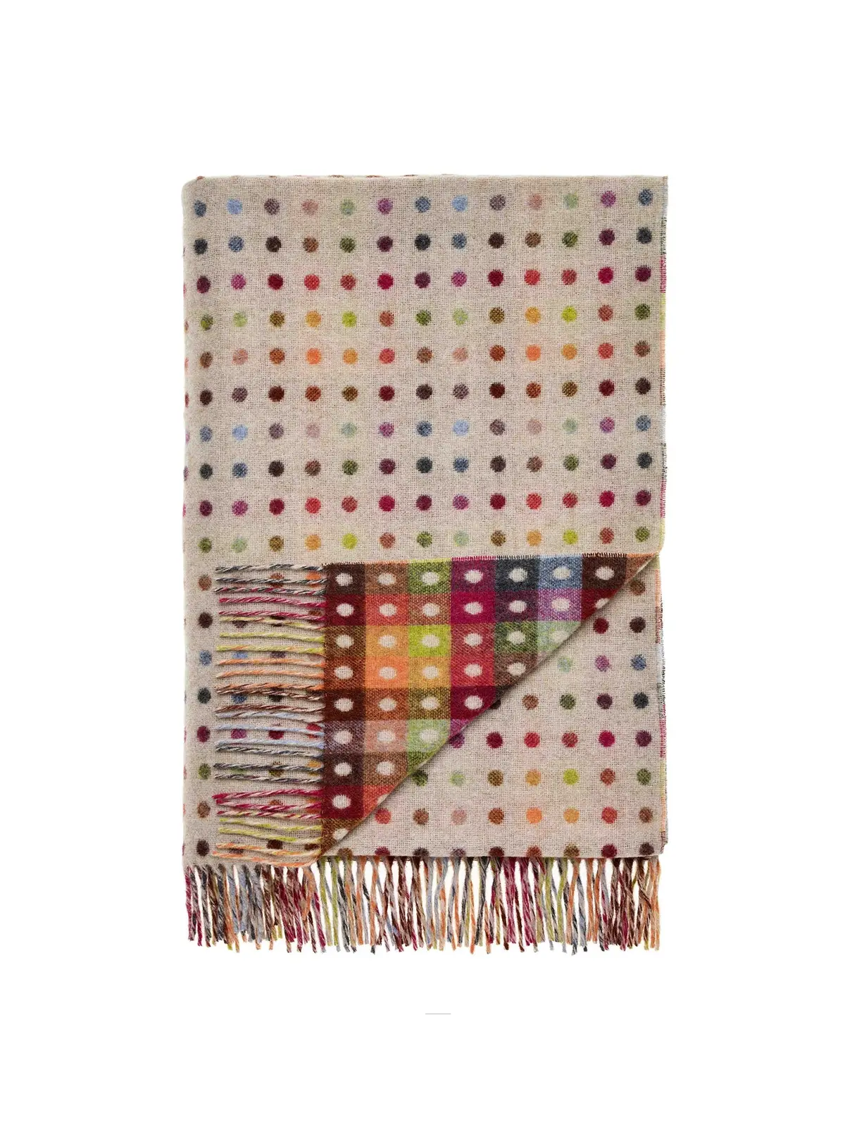 Multi Spot Merino Wool Throw 1