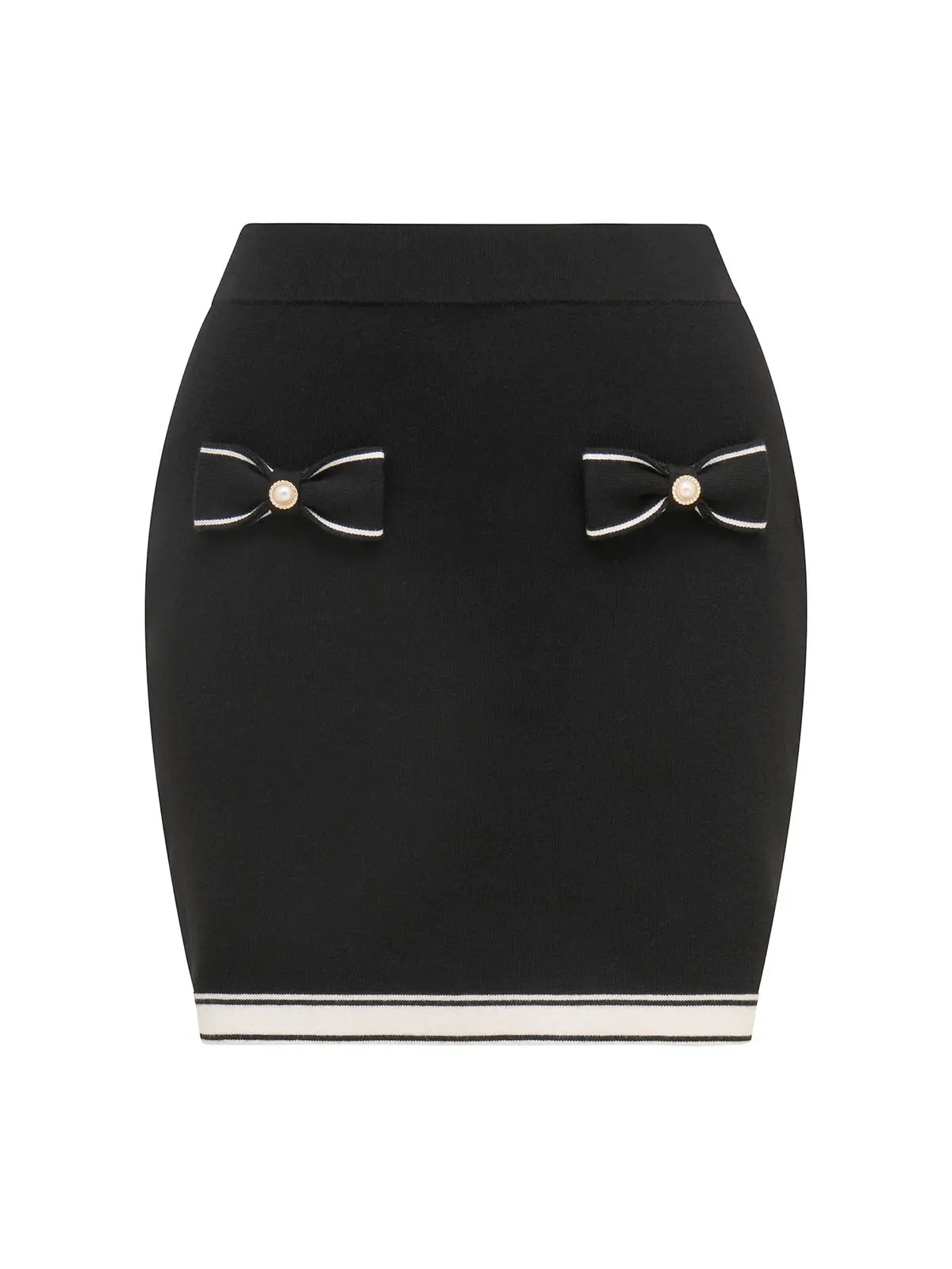 Cece Bow Detail Skirt Black 1