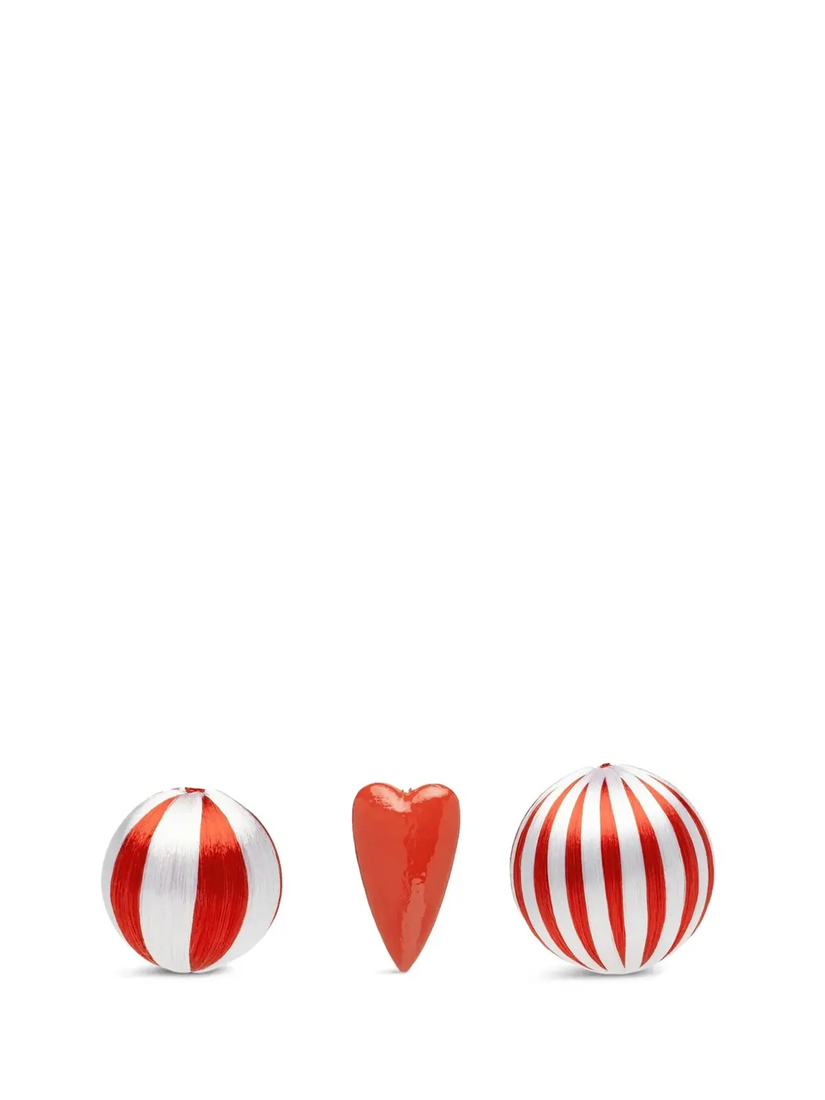 Red Christmas Ornament Set Of 3 Bundle 1